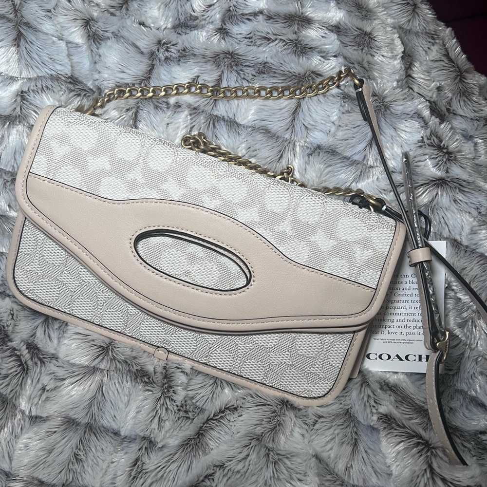 COACH fold over clutch cross body